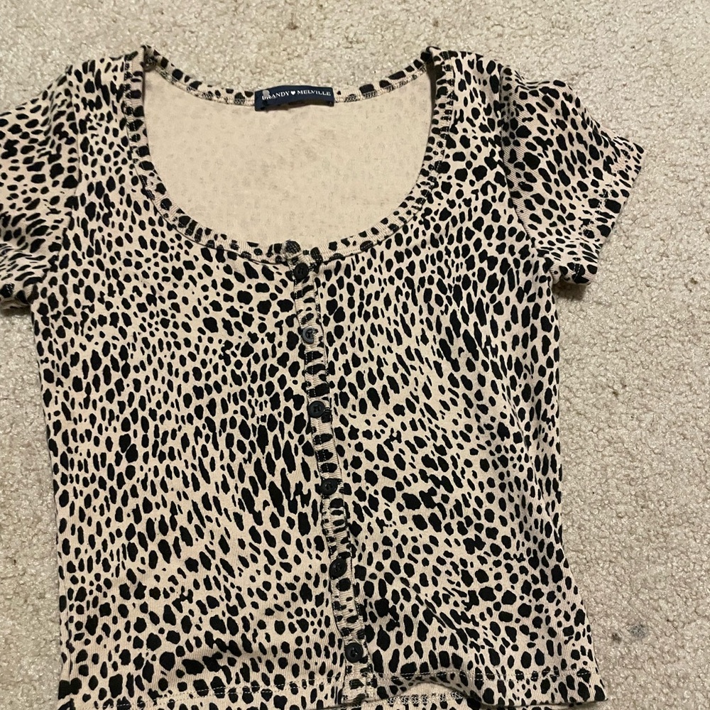 Cheetah print Brandy Melville top